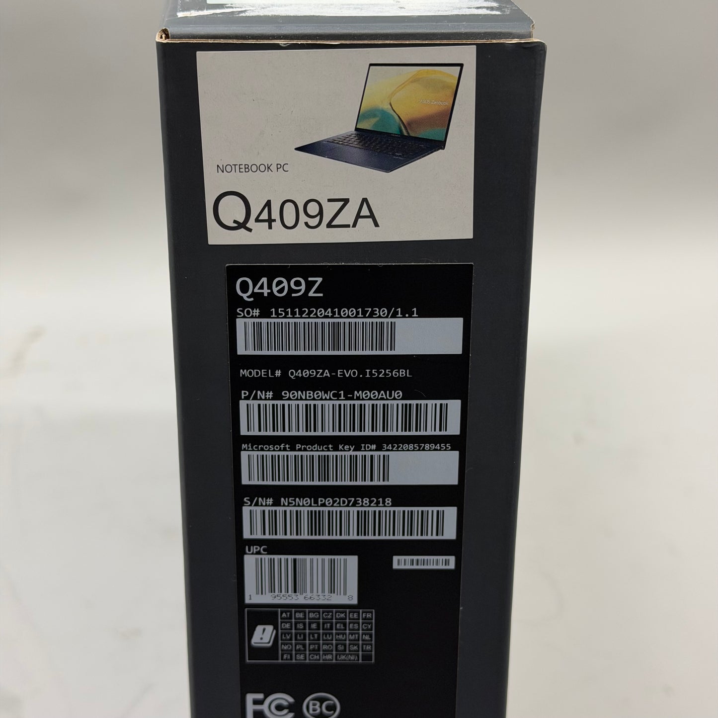 Asus ZenBook Q409ZA 14" Core i5-1240P 1.70GHz 8GB RAM 256GB SSD