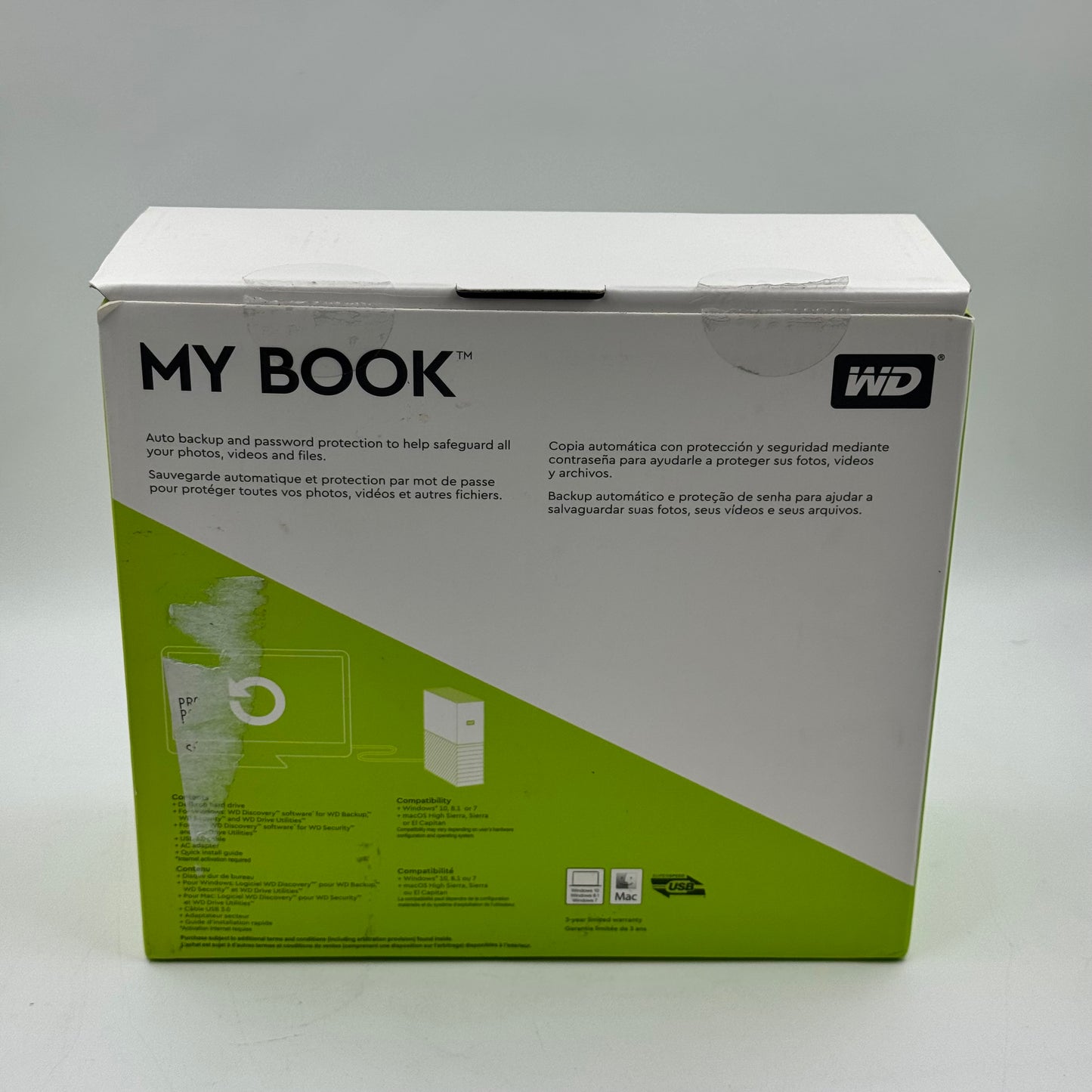 Western Digital 3.5" MY BOOK 10TB Micro USB-B to USB-A HDD WDBBGB0100HBK-NA