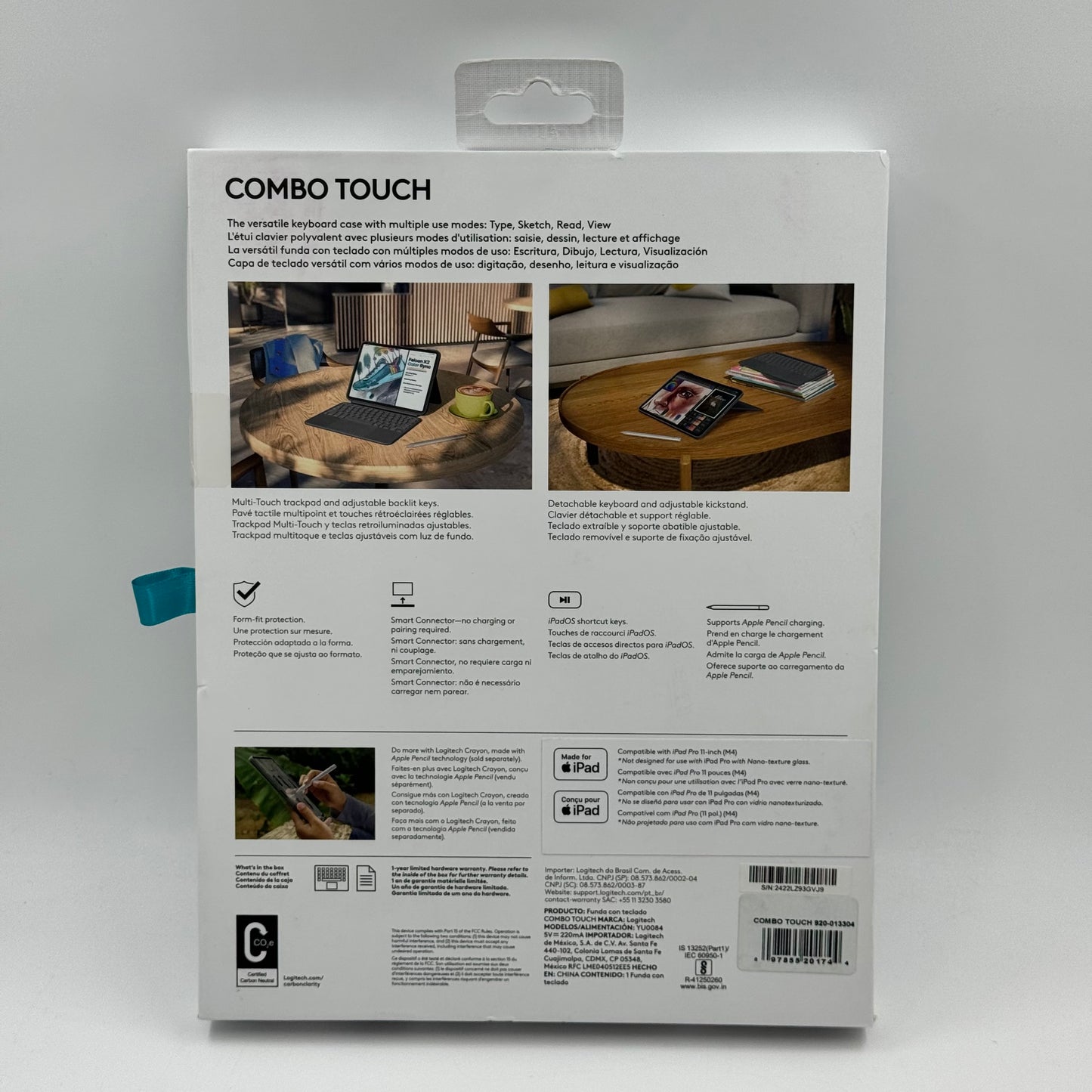 New Logtiech Combo Touch for iPad Pro 11-inch(M4) iPad Accessory 920-013304