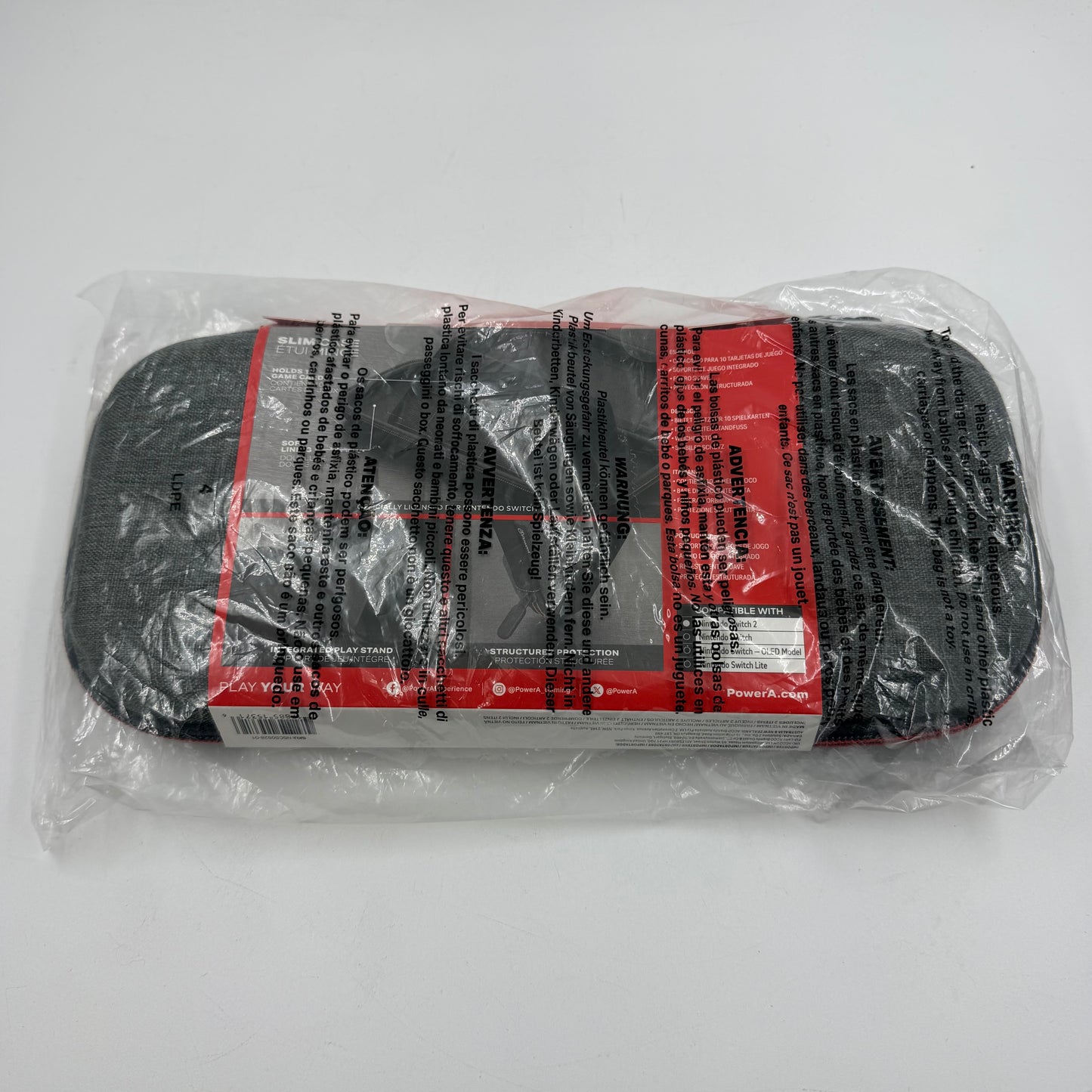PowerA Switch 2 Slim Gray Travel Case For Switch