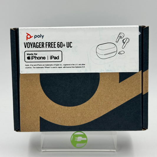 New Poly Voyager Free 60+ UC Wireless In-Ear Bluetooth Headphones Black FT60T