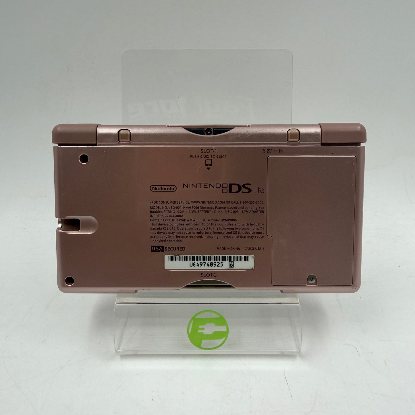 Nintendo DS Lite Handheld Game Console USG-USA-1 Pink