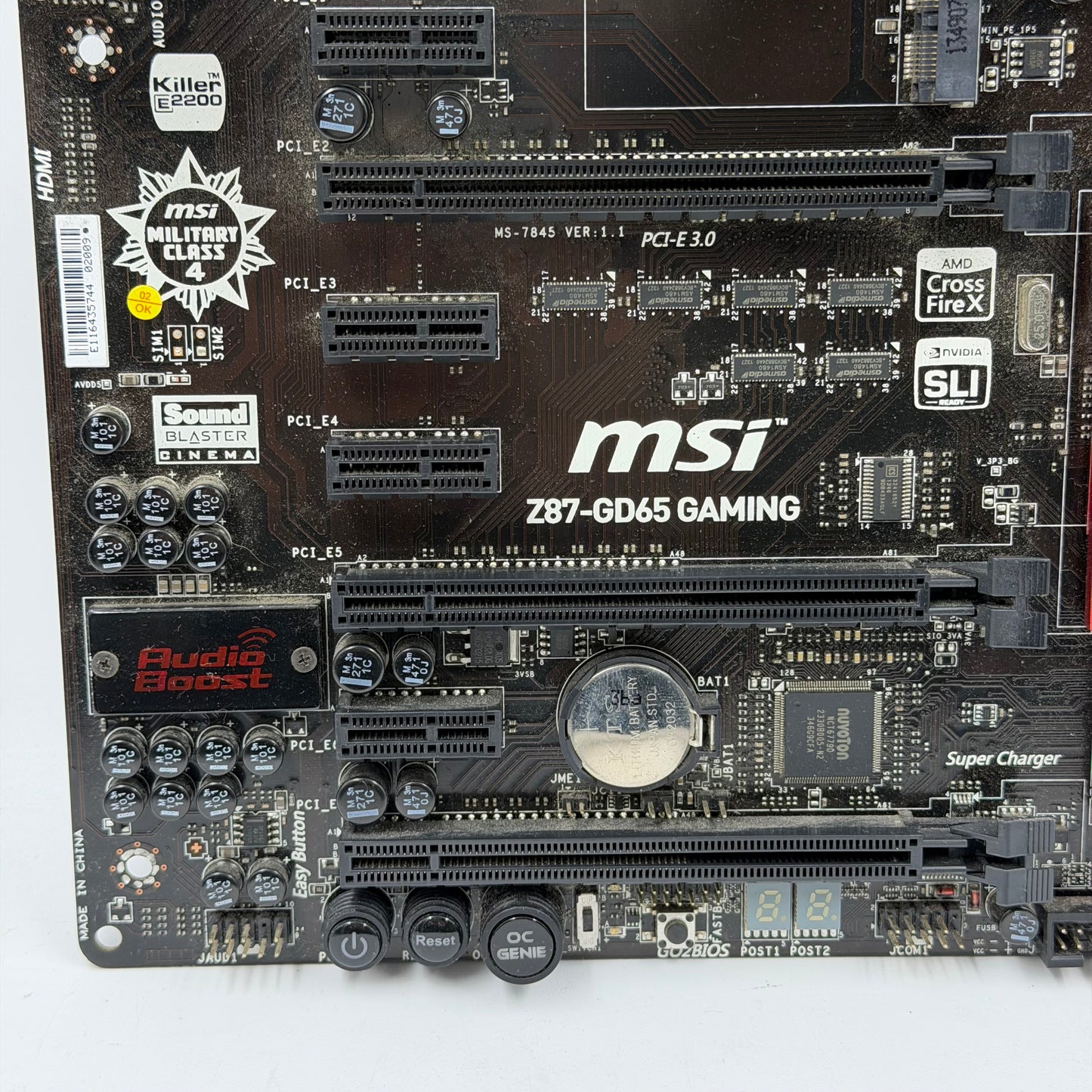 MSi Z87-GD65 Gaming LGA 1150 ATX Intel Core i5-4670K 4GB DDR3 Motherboard Combo
