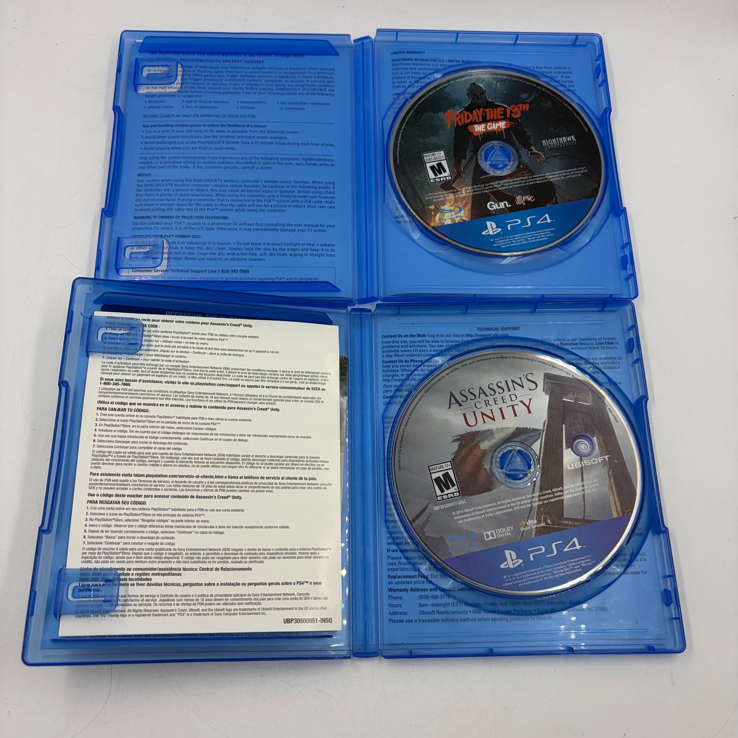 Lot of 4 Sony PlayStation 4 PS4 Games