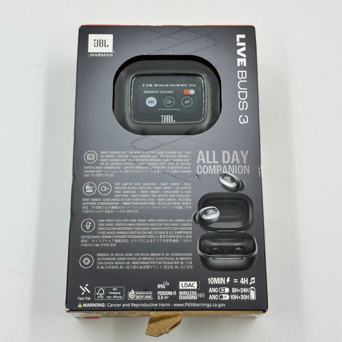 New JBL Live Buds 3 Wireless Active Noise Canceling Earbuds Black