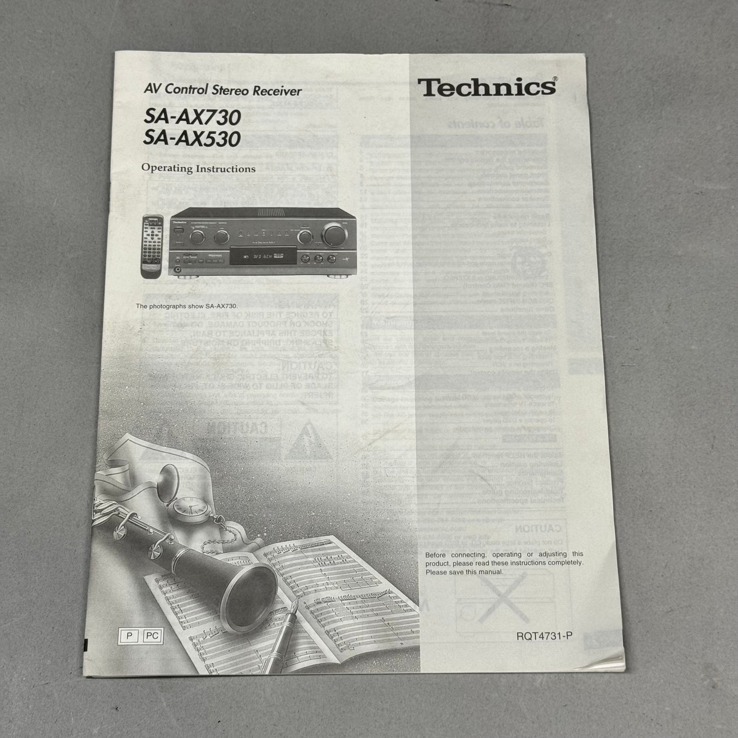 Technics SA-AX530 AV Control Stereo Receiver
