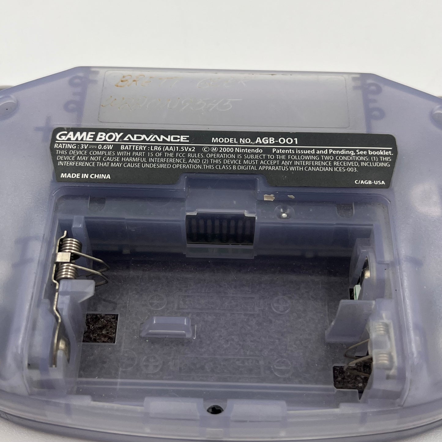 Nintendo Game Boy Advance Handheld Game Console AGB-001 Clear