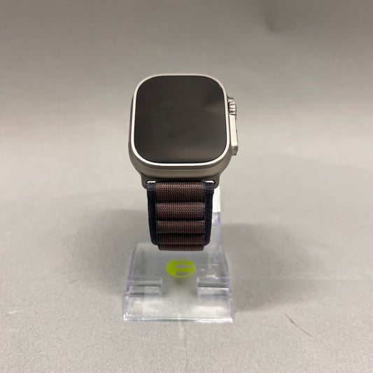 Unlocked Apple Watch Ultra 2 49MM Silver Titanium Beige Nylon Band MRET3LW/A