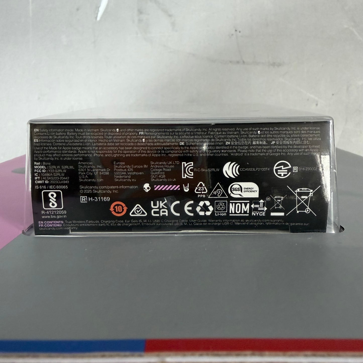 New Skullcandy Rail Wireless In-Ear Bluetooth Headphones White S2RLW