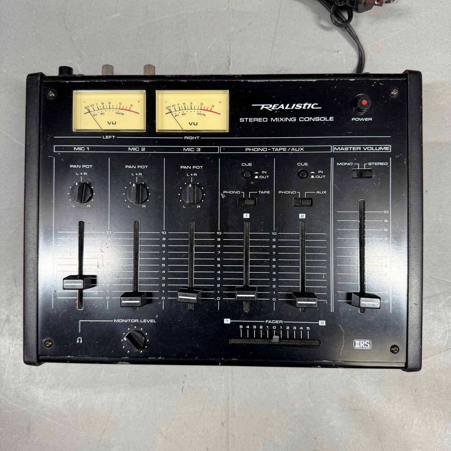 Realistic Stereo Mixing Console 2-Channel DJ Mixer