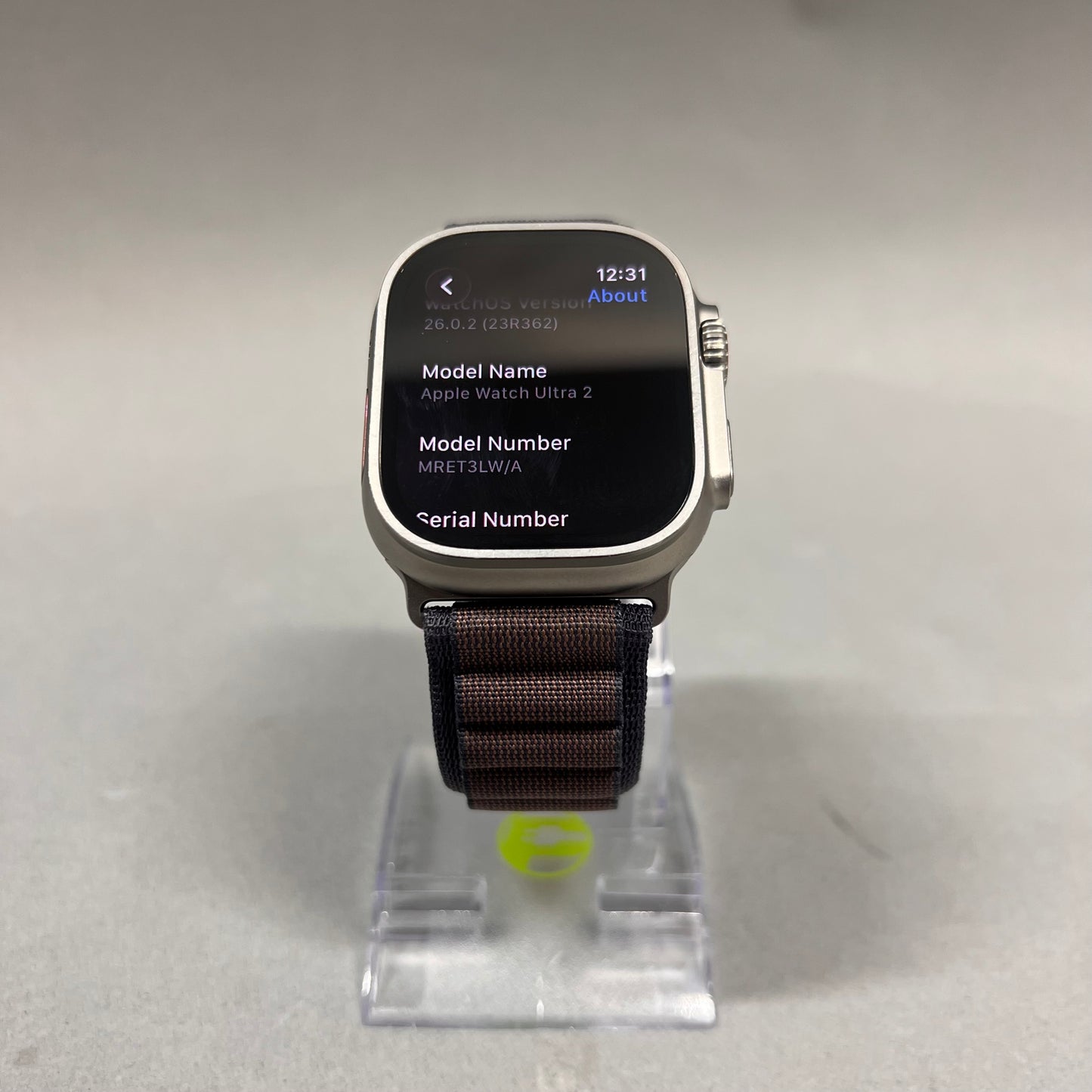 Unlocked Apple Watch Ultra 2 49MM Silver Titanium Beige Nylon Band MRET3LW/A