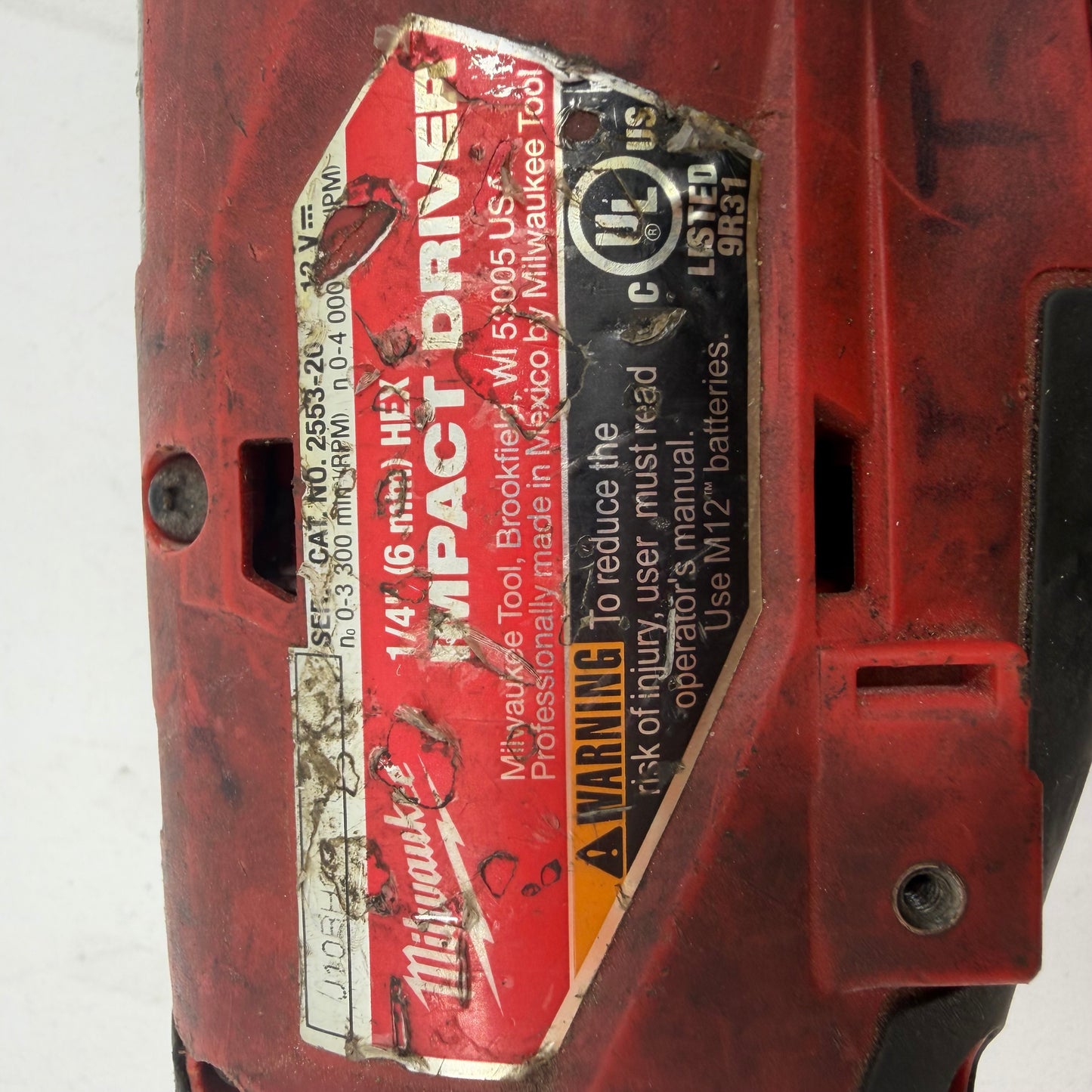 Milwaukee 2553-20 M12 12V 1/4" Hex Impact Driver