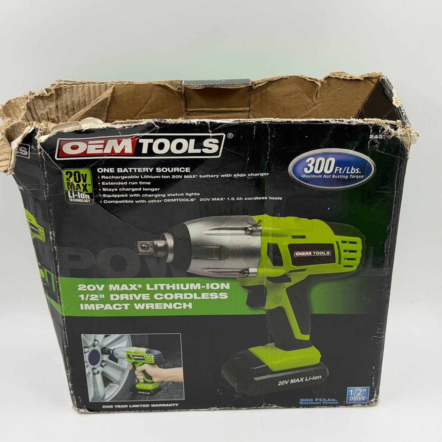 OEM Tools 24670 20V 1/2" Cordless Impact Wrench