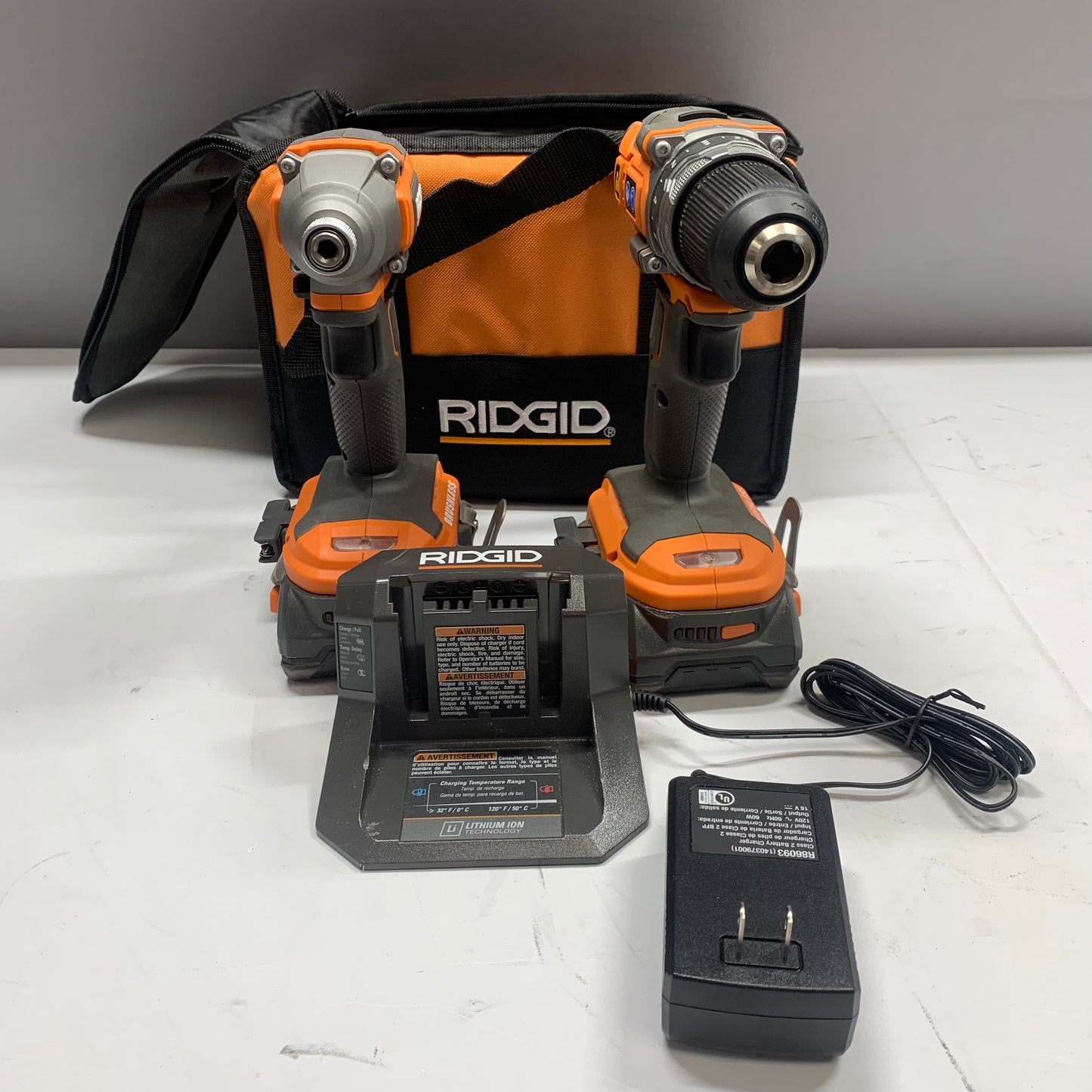 Ridgid r8723 18V 1/4 Inch Hex Cordless Impact Driver and Ridgid R8701 Sub Compact Brushless Drill