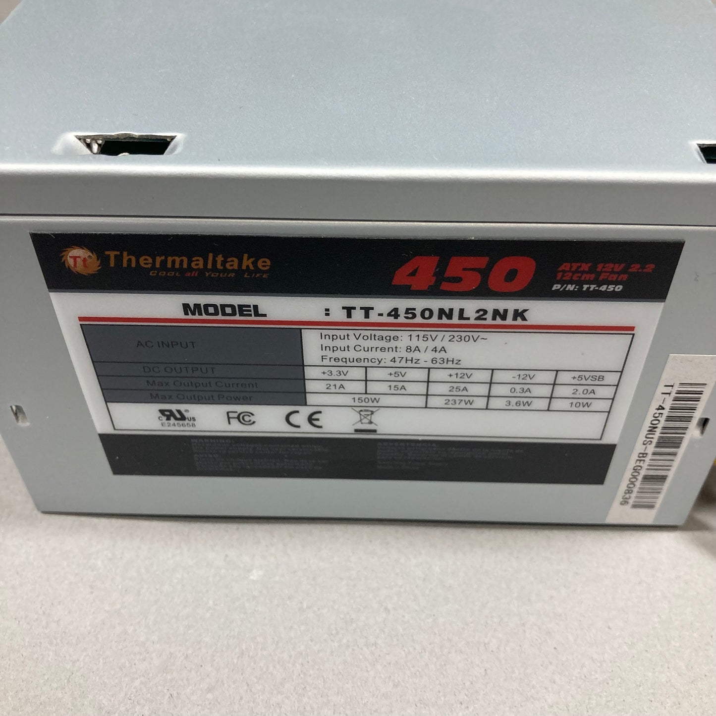 Evga 600B 600watt Bronze Power Supply 100-B1-0600-KR