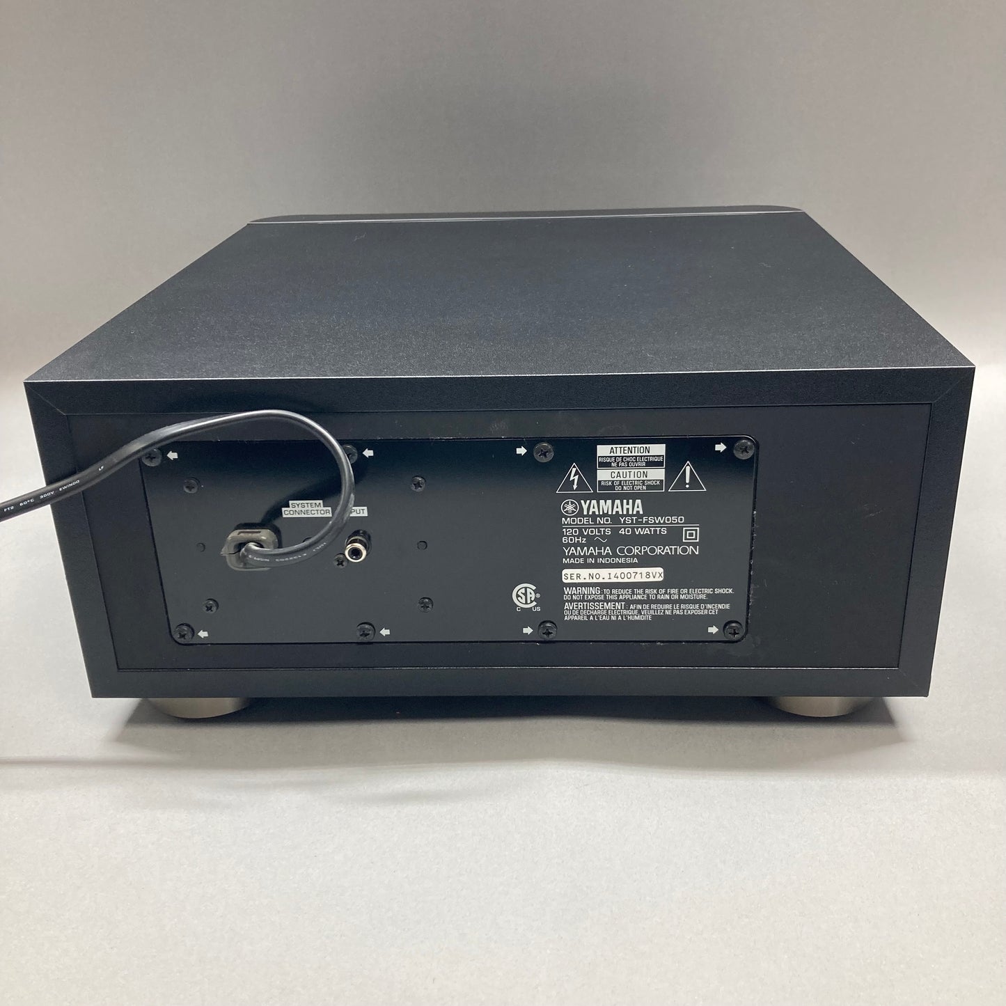 Yamaha YST-FSW050 Subwoofer Black