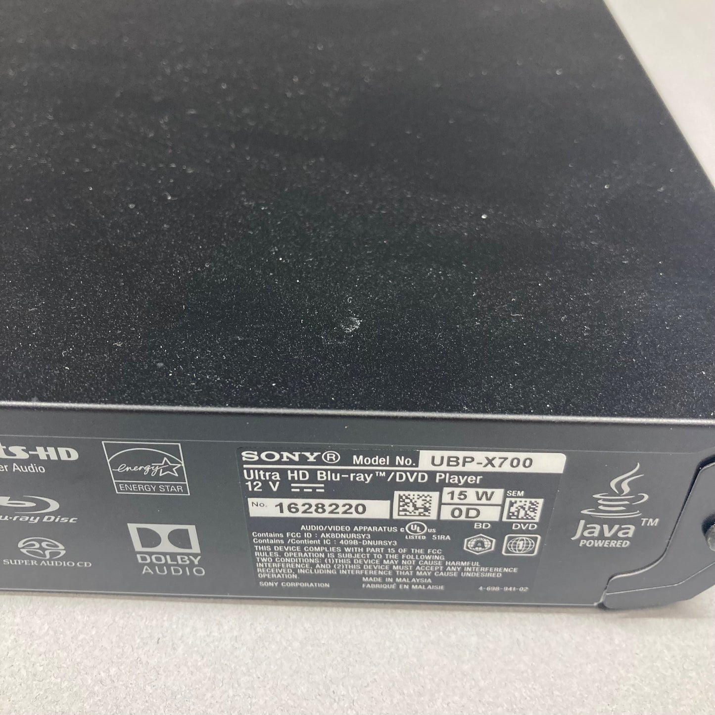 Sony UDP-X700 Ultra HD Blue-Ray/DVD Player