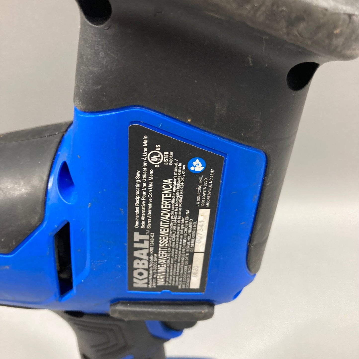 Kobalt KRS 124B-03 24 Volt Cordless Reciprocating Saw