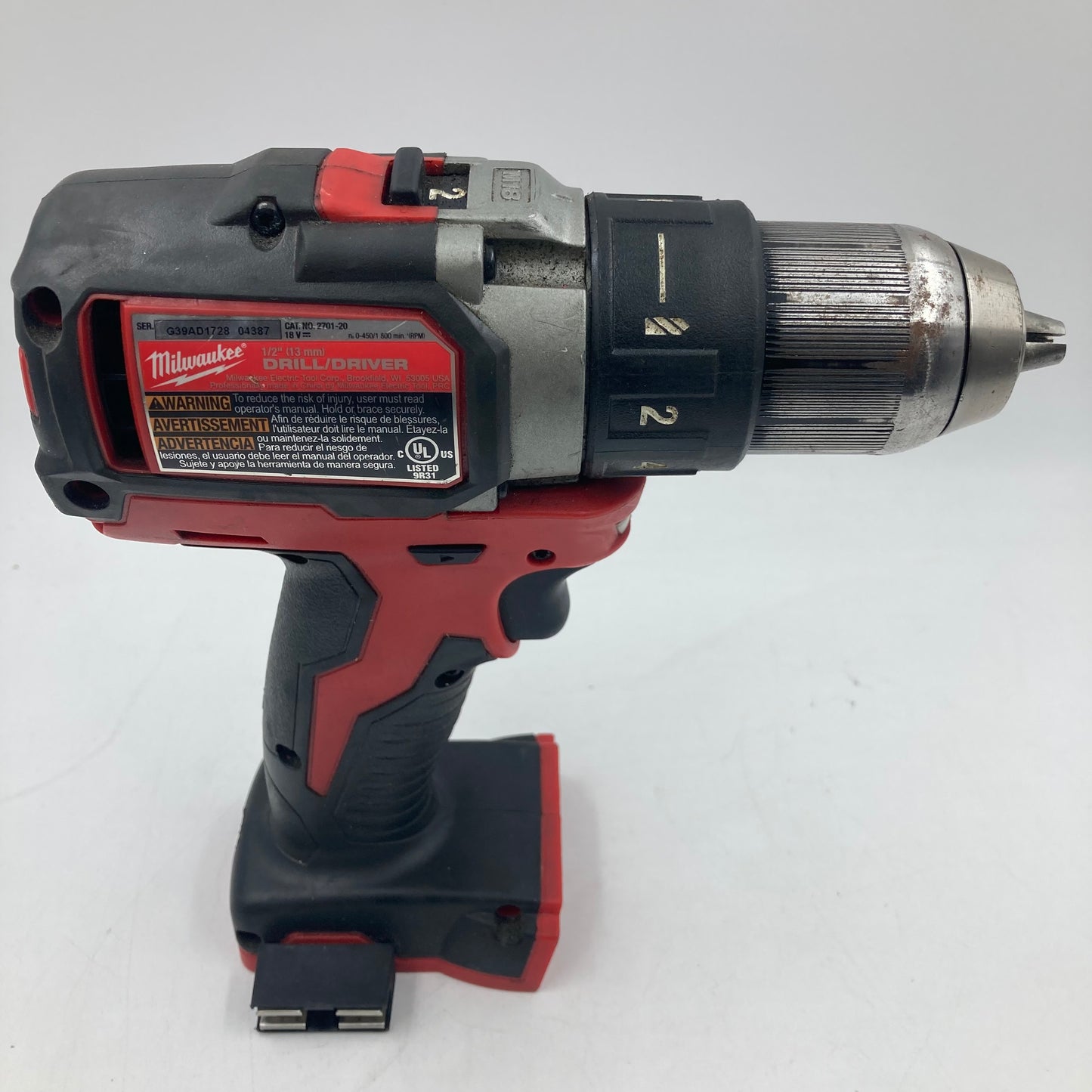 Milwaukee 2701-20 M18 18V 1/2" (13mm) Hammer Drill/Driver
