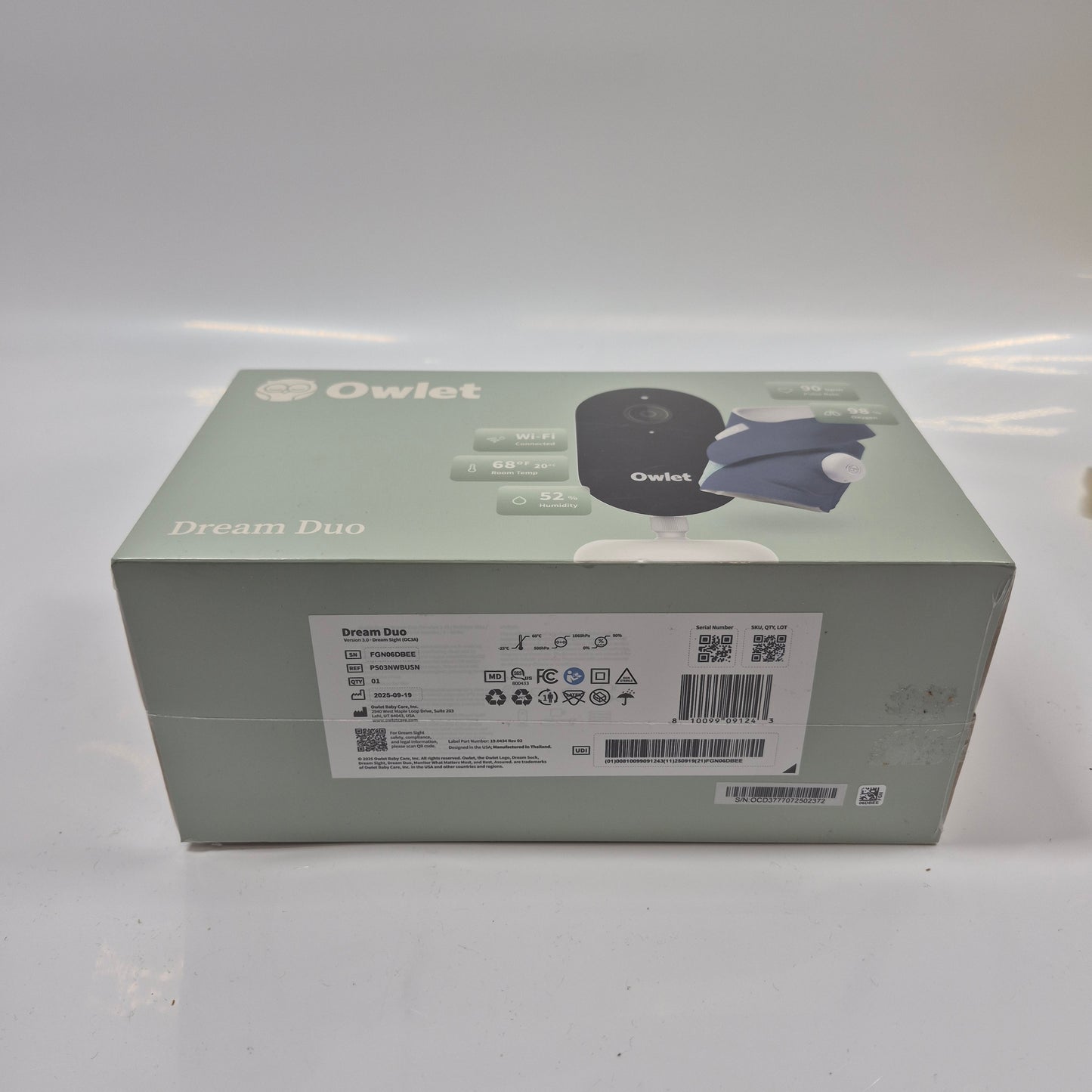New Owlet Dream Duo 3rd Gen Baby Sock Monitor and Camera