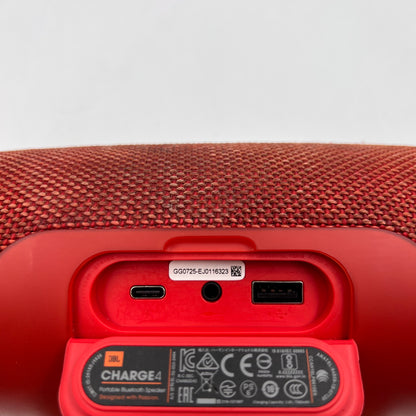 JBL Charge 4 Portable Wireless Bluetooth Speaker Red CHARGE4J