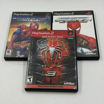 Series of 3 Spiderman Sony PlayStation 2 PS2 Games