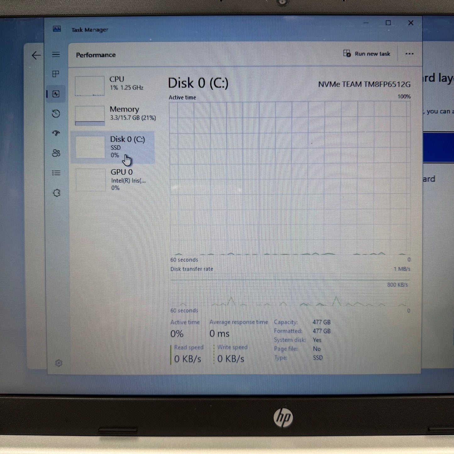 HP Laptop 15-DW3035CL 15.6" Core i5-1135G7 2.4GHz 16GB RAM 512GB SSD 512GB SSD