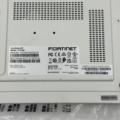 Fortintet FortiGate Network Security Firewall FG-40F