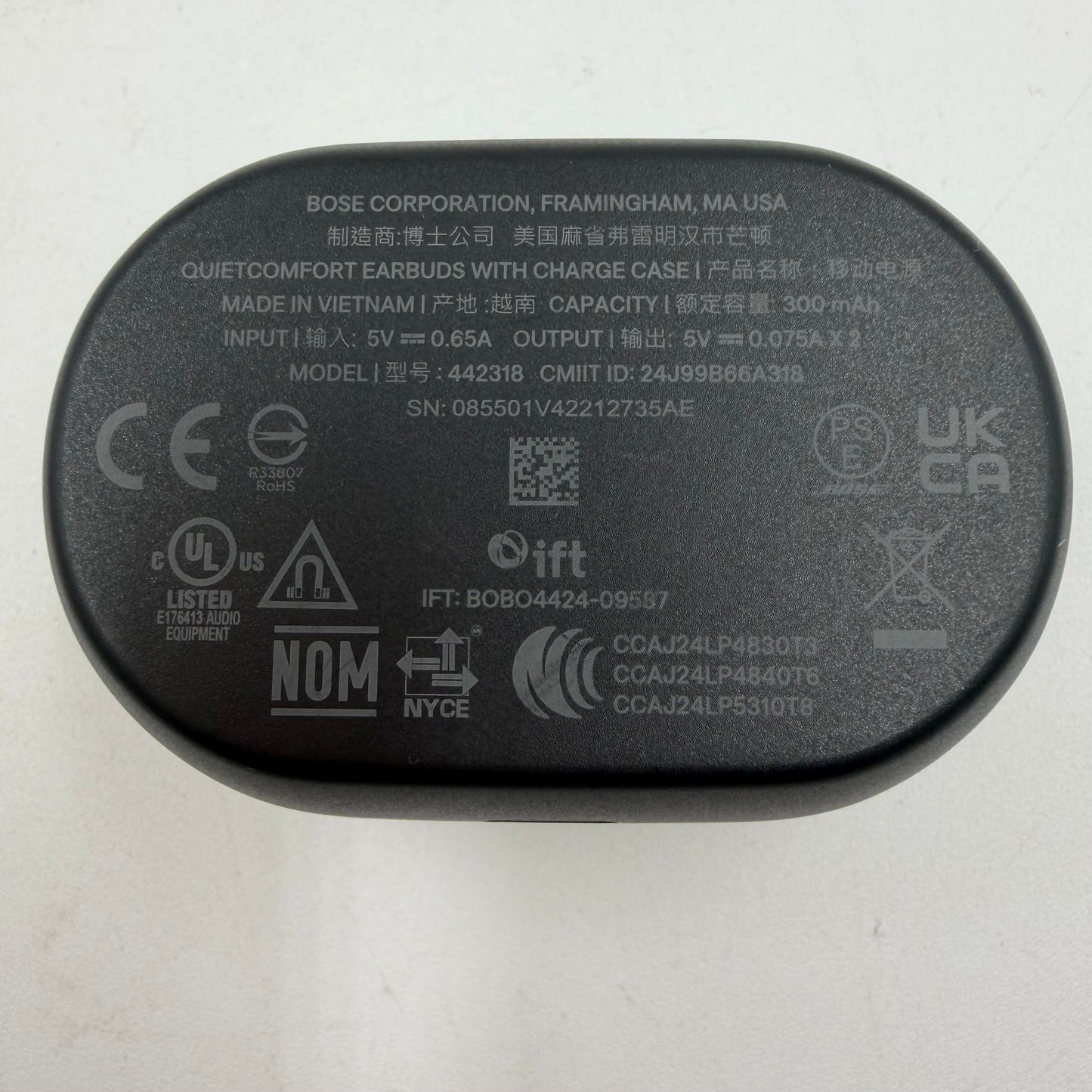 Bose QuietComfort Earbuds In-Ear Noise Cancelling Bluetooth Earbuds Black 