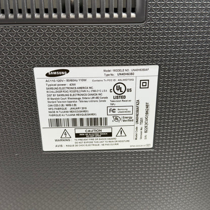 Samsung 40" UN40H6350AF FHD 1080p Smart TV 2015