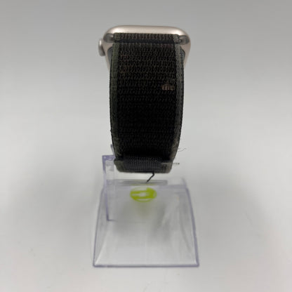 GPS Only Apple Watch Series 8 45MM Silver Aluminum Beige Nylon Band MNUQ3LL/A