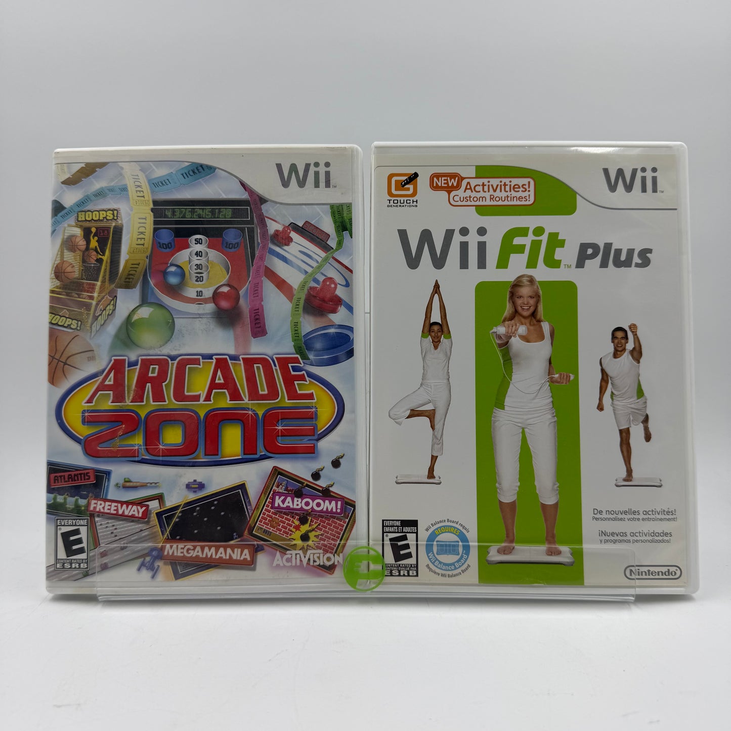 Arcade Zone & Wii Fit Plus Lot of 2 Nintendo Wii Games