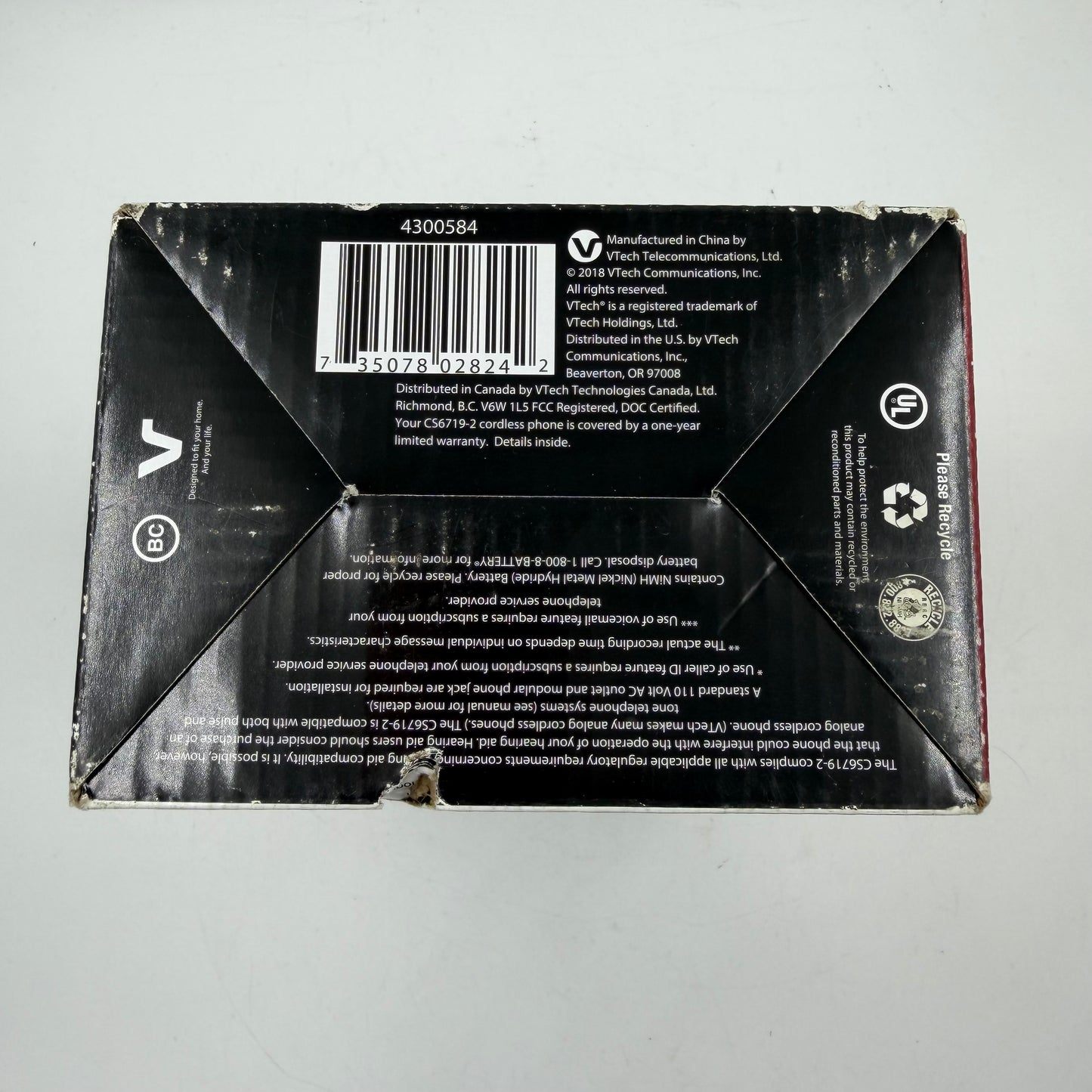 New Vtech 2 Handset Cordless Phone System Wired CS6719-2