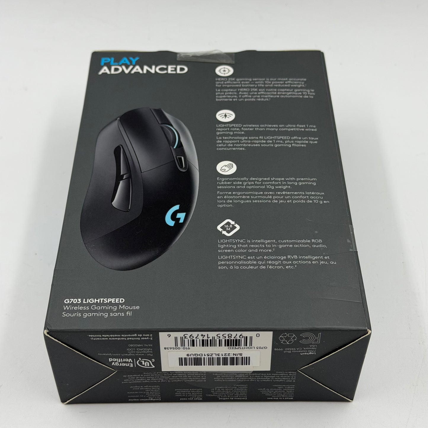 Logitech G703 LightSpeed Wireless Gaming Mouse 910-005638