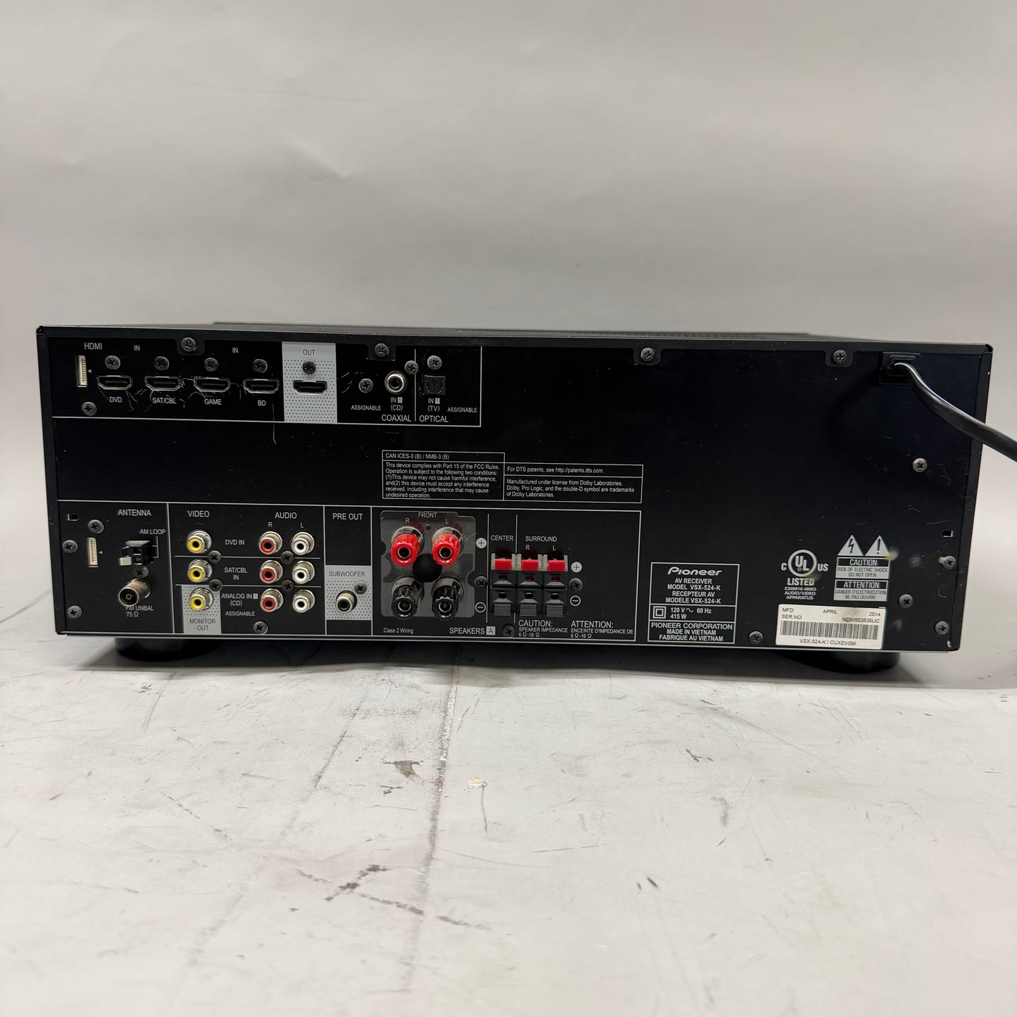 Pioneer AV Receiver VSX-524