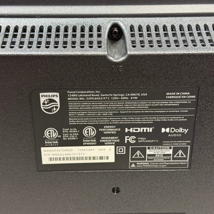 Philips 32" 32PFL6452/F7 6452 Series HD 720p Smart Roku TV