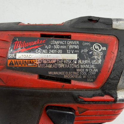 Milwaukee 2401-20 M12 12V Compact Driver