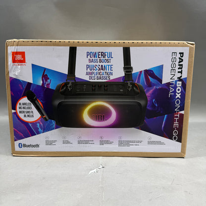 New JBL Partybox On-The-Go Portable Bluetooth Party Speaker Black JBLPBOTGESAM