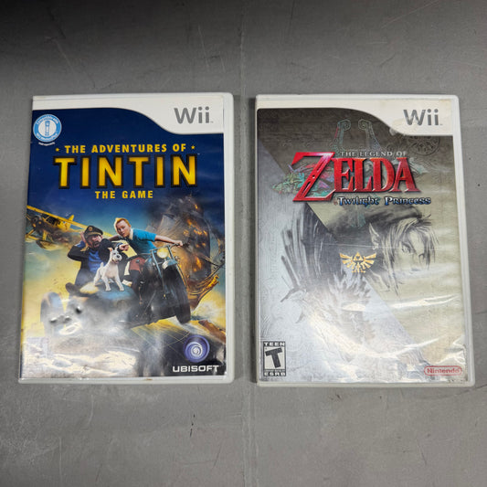 Zelda Twilight Princess & The Adventures Of TinTini Wii