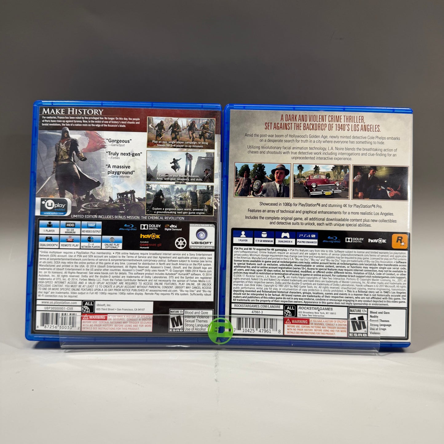 Lot of 2 Sony PlayStation 4 PS4 Games