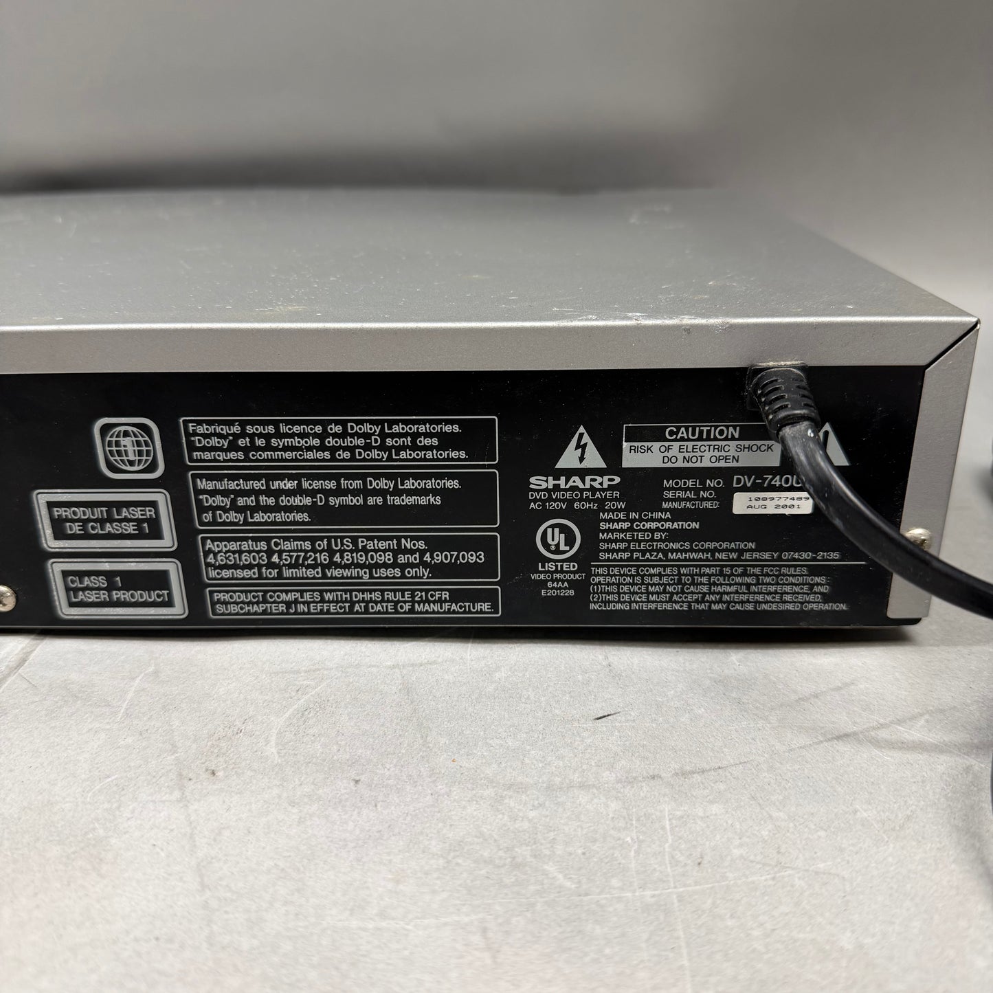 Sony DVD/CD/Video CD Player Wired DV-740DU