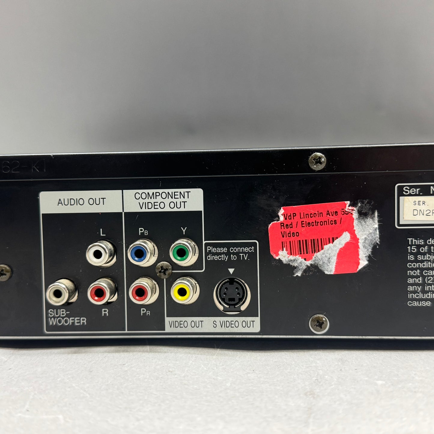 Panasonic DVD-CV52 DVD Player