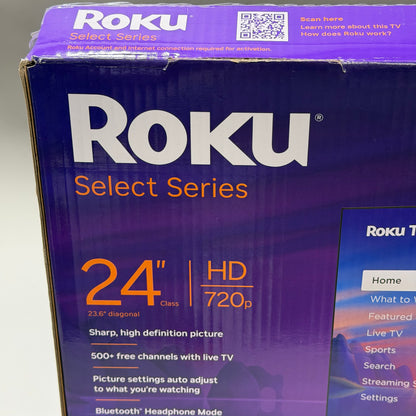 New Roku 24" 24R2D5 720p Smart Roku TV (2024)