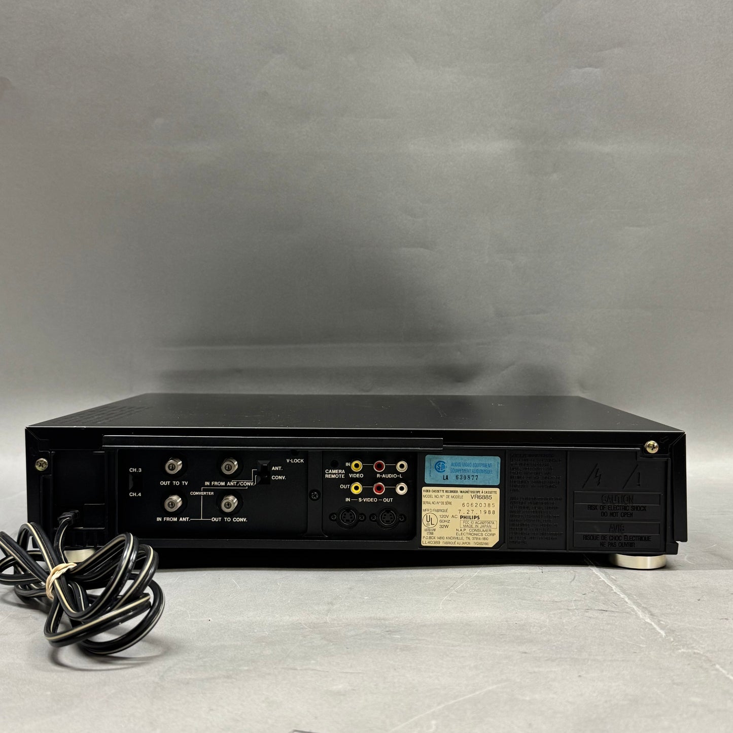 Phils Stereo VHS VR6885 Black