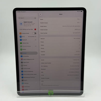 Unlocked Apple iPad Pro 12.9" 6th Gen 256GB Silver MP613LL/A