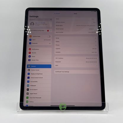 WiFi Only Apple iPad Pro 12.9" 5th Gen 256GB Space gray MHNH3LL/A