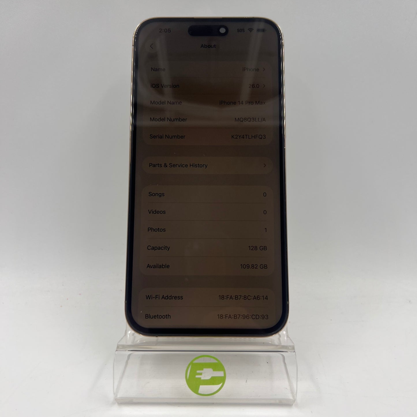 Unlocked Apple iPhone 14 Pro Max 128GB Gold MQ8Q3LL/A