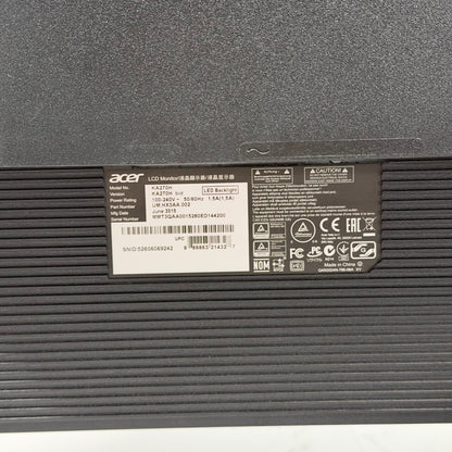 Acer 27" KA270H FHD LCD IPS Display Monitor