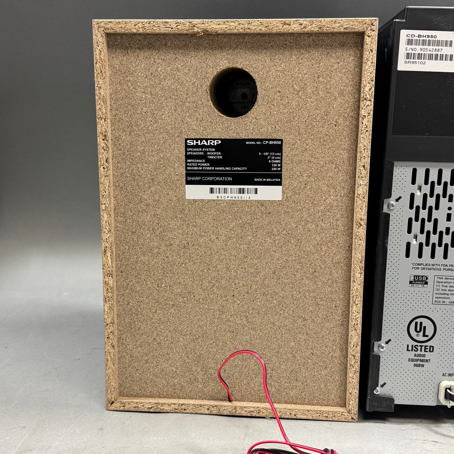 Sharp CD-BH950 Speakers