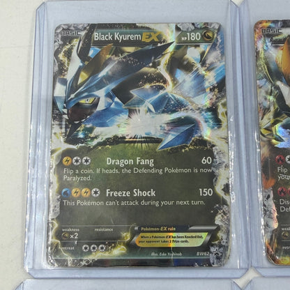 Pokémon TCG Lot of 10 EX Cards Full Art Zekrom 97/99 & Full Art Alakazam 125/124